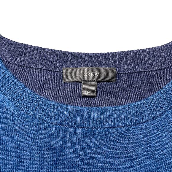 J. Crew Color Block Tunic Sweater Wool Blend Blue High Low Hem Colorblock Medium - Picture 3 of 11